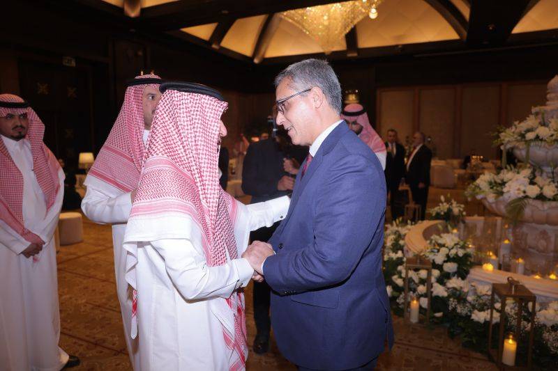 His Excellency the Ambassador congratulates Mr. Saad Al-Otaibi on his appointment as President of the Arab Parliament
