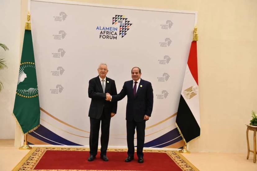 Video of His Excellency Mr. Azouz Nasri, peaker of the Council of the Nation, participating in high-level African events and engagements held in the Arab Republic of Egypt.